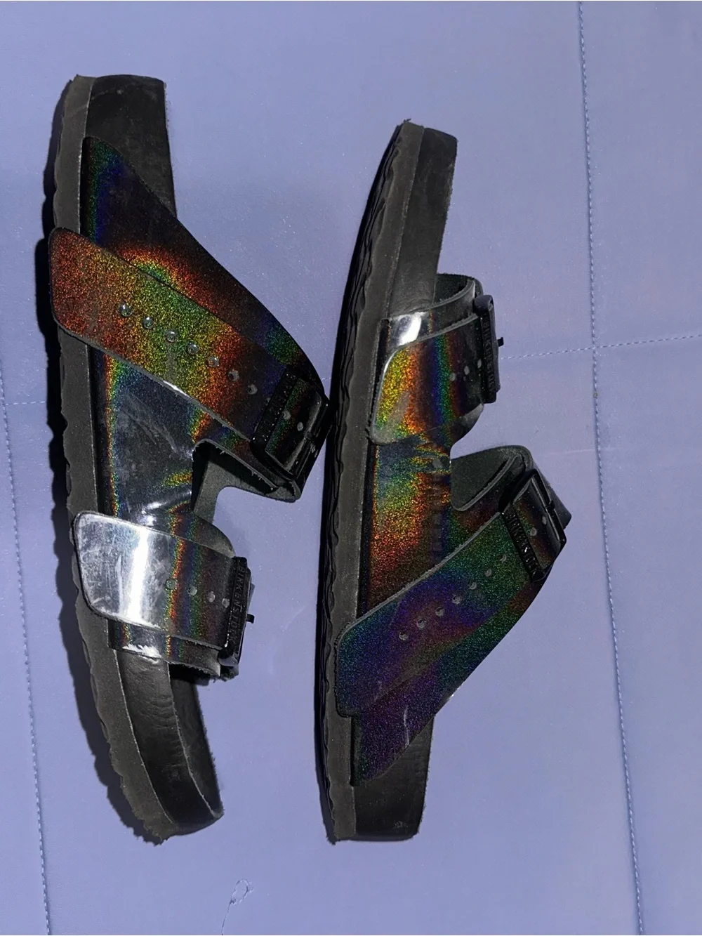 Rick Owens Birkenstocks Size 43 - Black Iridescent